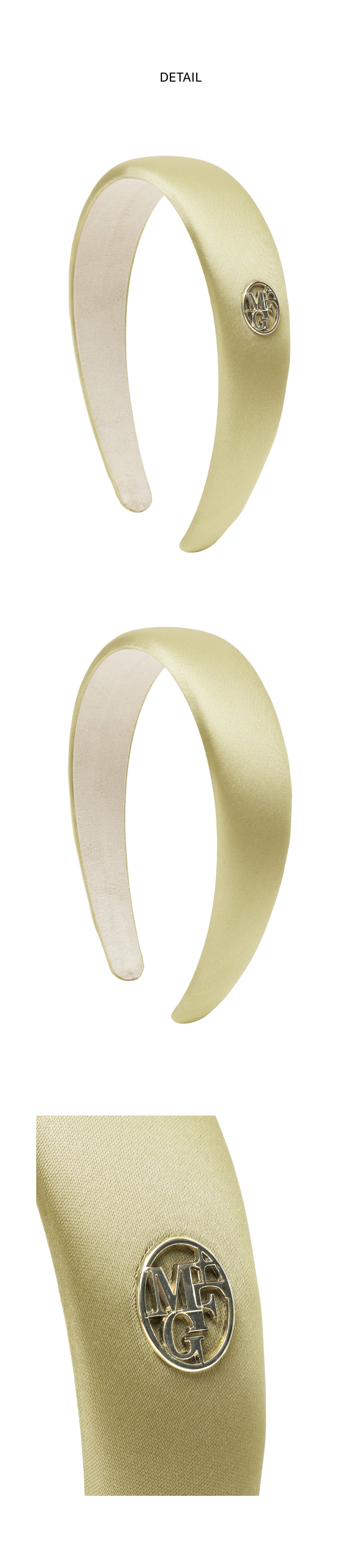【MARITHEFRANCOISGIRBAUD】CIRCLE LOGO SATIN HAIR BAND CIRCLE LOGO SATIN HAIR BAND ivory - MARITHE FRANCOIS GIRBAUD