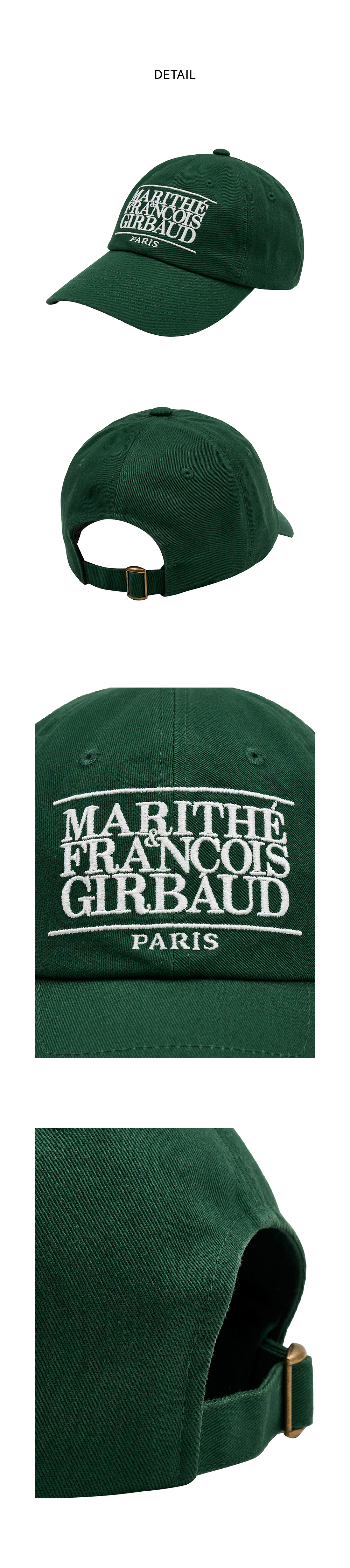 キャップ Marithe + Francois Girbaud CLASSIC LOGO CAP gray CLASSIC LOGO CAP green - MARITHE FRANCOIS GIRBAUD