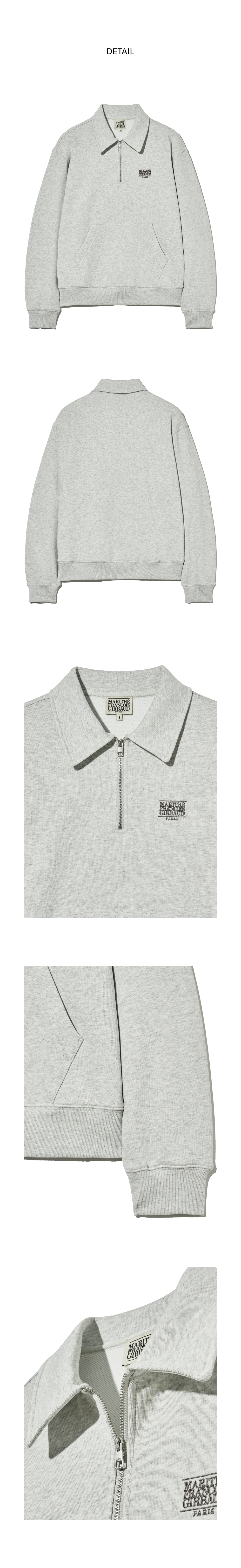 [MARITHE]★25SS★韓国人気★W CLASSIC LOGO HALF SWEATSHIRT Marithe Francois Girbaud • Mouvement Classic Logo Half Zipup