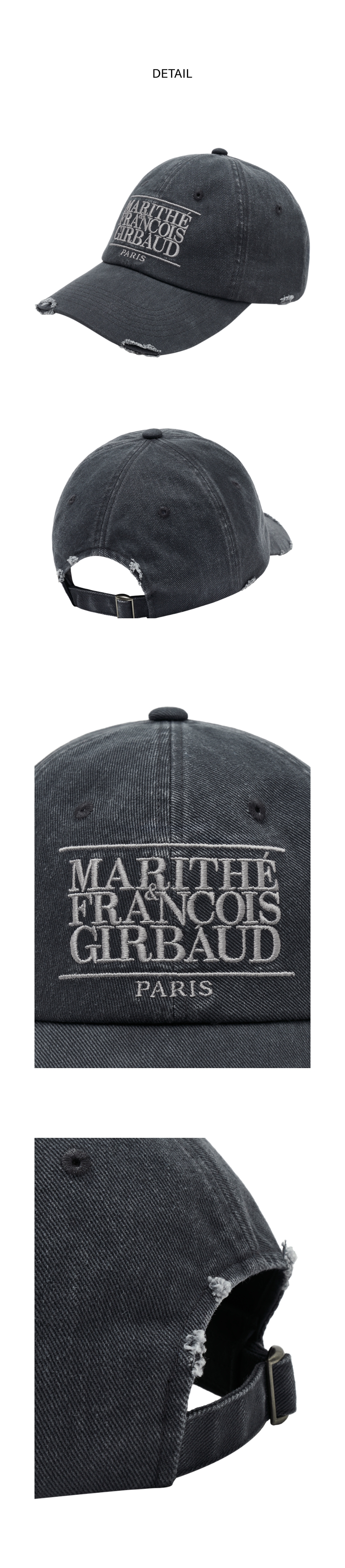 【MARITHE】CLASSIC LOGO DAMAGED OVERFIT CAP Marithe Francois Girbaud CLASSIC LOGO DAMAGED OVERFIT C