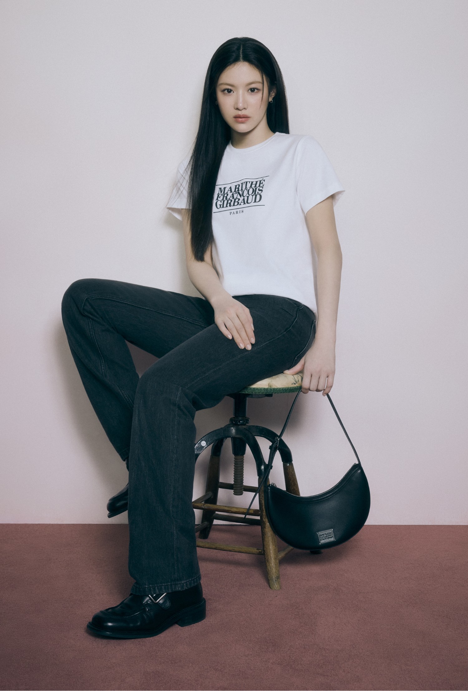 [MARITHE]★25SS★CLASSIC LOGO HALF MOON SHOULDER BAG MARITHÉ FRANÇOIS GIRBAUD CLASSIC LOGO HALF MOON SHOULDER BAG