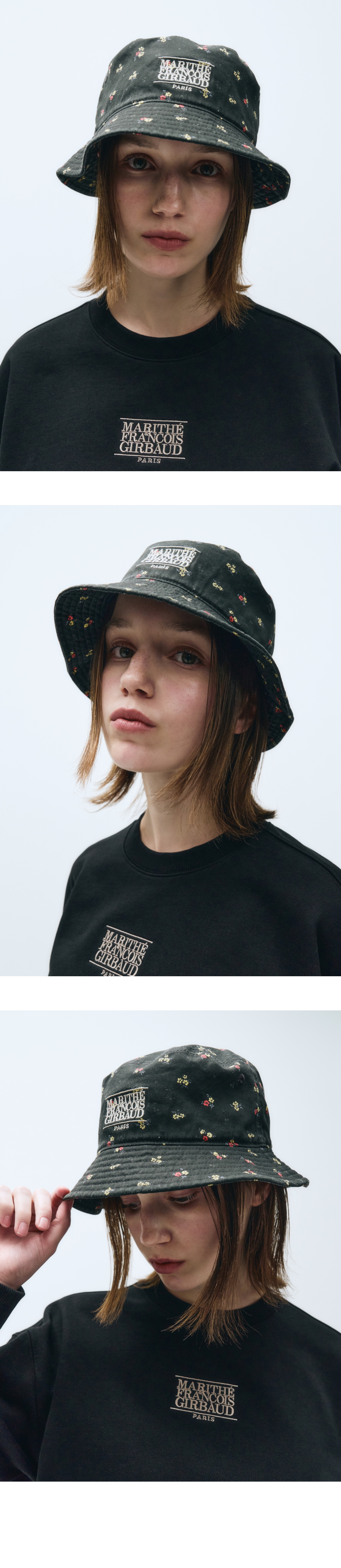 Marithe ★ CLASSIC LOGO PATTERN BUCKET HAT バケットハット Classic Logo Bucket Hat(クラシックロゴバケットハット)