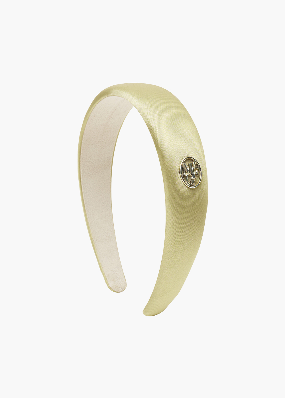 CIRCLE LOGO SATIN HAIR BAND light mint - MARITHE FRANCOIS