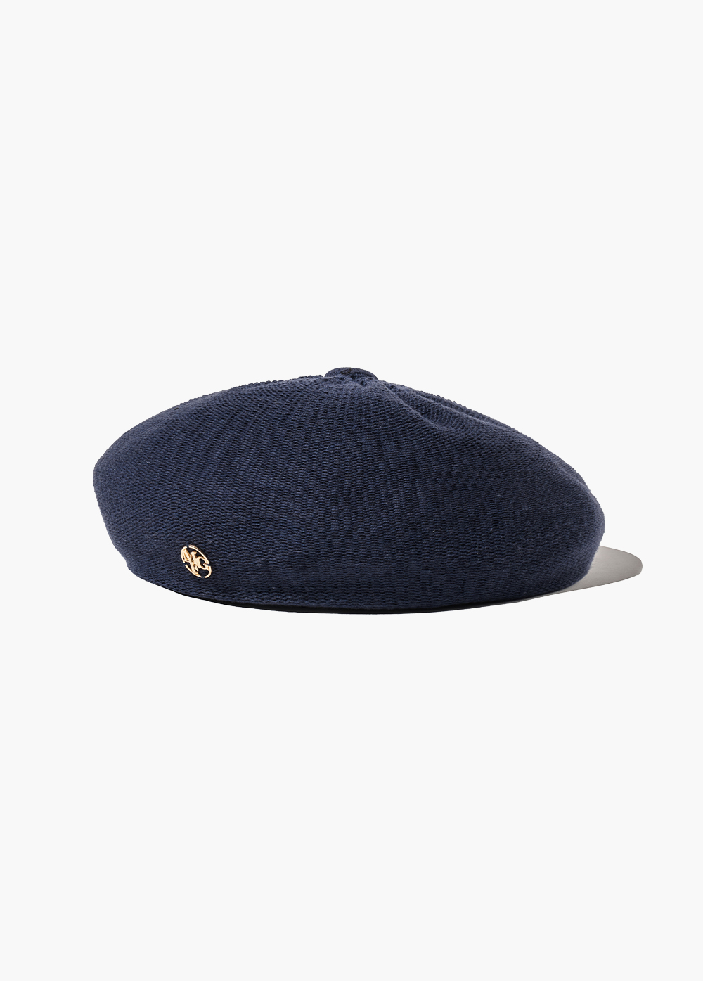 METAL CIRCLE LOGO KNIT BERET navy - MARITHE FRANCOIS GIRBAUD