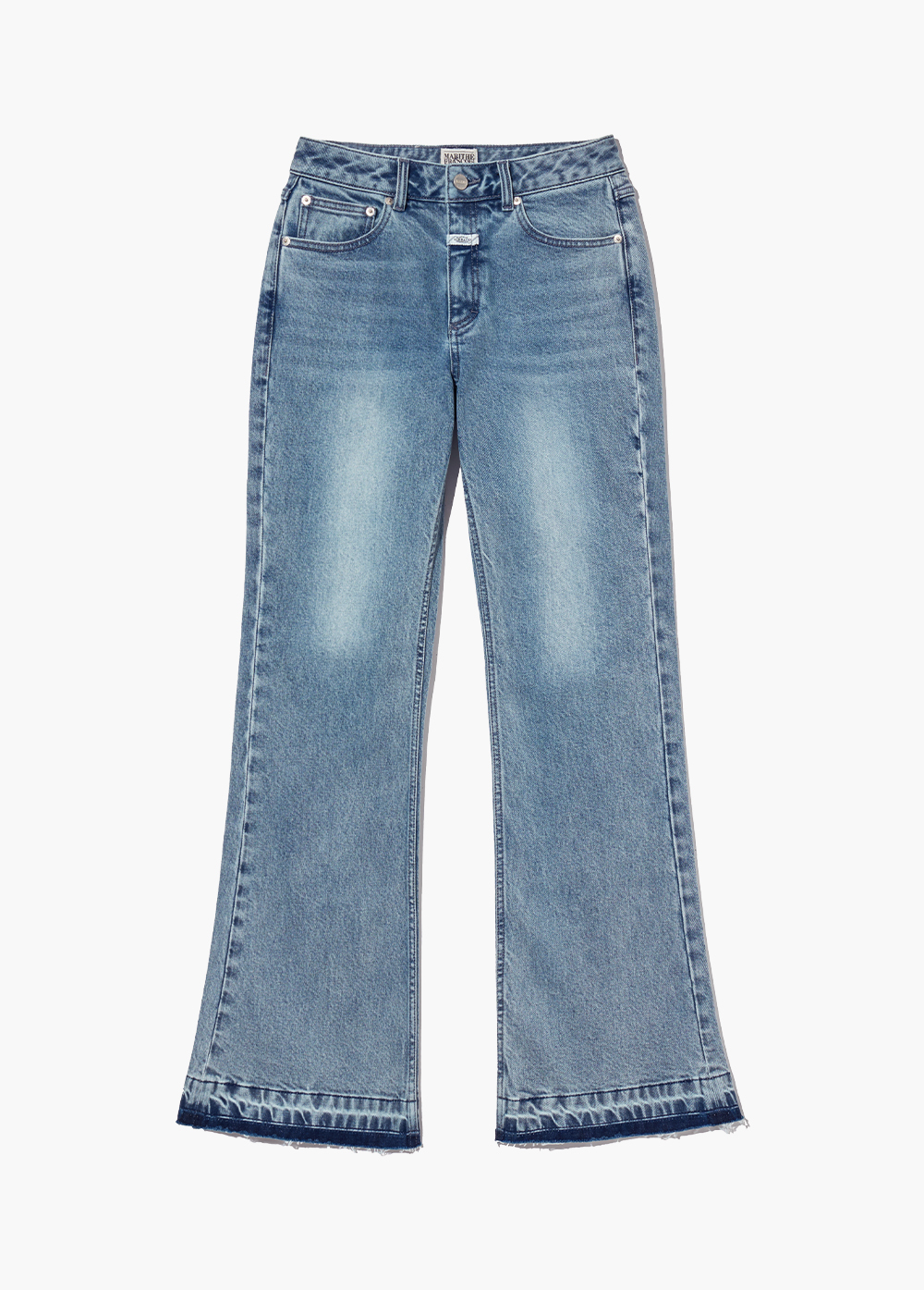 さらに100円引き◆MARITHE◆W FLARE DENIM PANTS W MID-WAIST FLARED DENIM PANTS ash blue - MARITHE FRANCOIS
