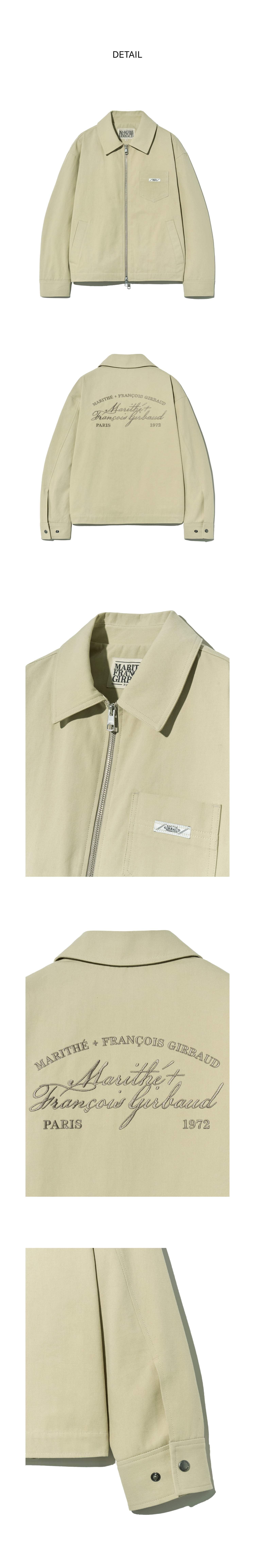 ジャケット Marithe + Francois Girbaud HALF COTTON JACKET beige HALF COTTON JACKET beige - MARITHE FRANCOIS GIRBAUD