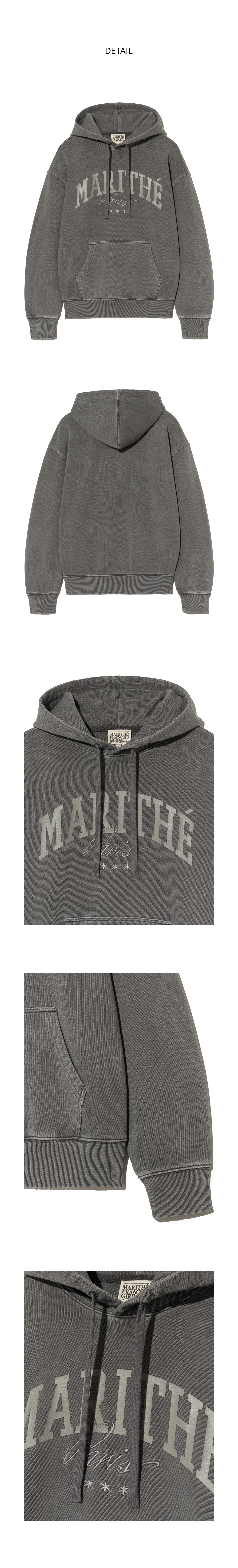 ♥MARITHE♥PIGMENT OVERSIZED HOODIE PIGMENT OVERSIZED HOODIE charcoal - MARITHE FRANCOIS GIRBAUD
