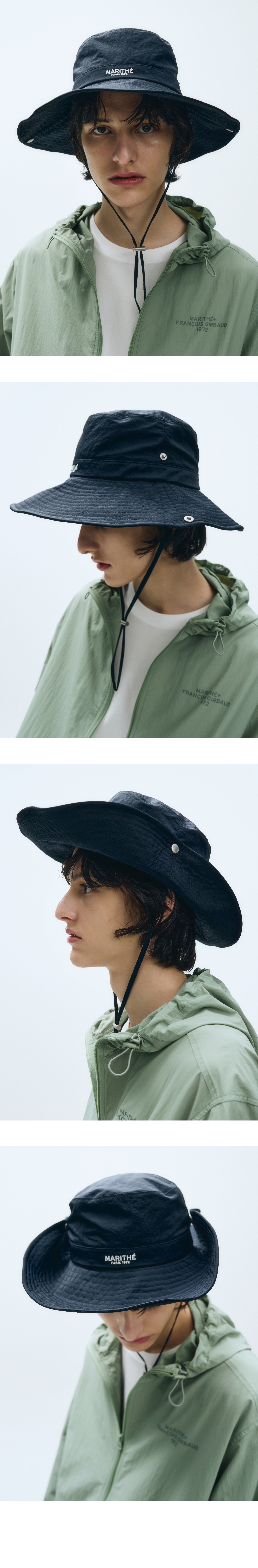 男女兼用【MARITHE】REGULAR LOGO BRIM HAT Marithe Francois Girbaud REGULAR LOGO BRIM HAT navy