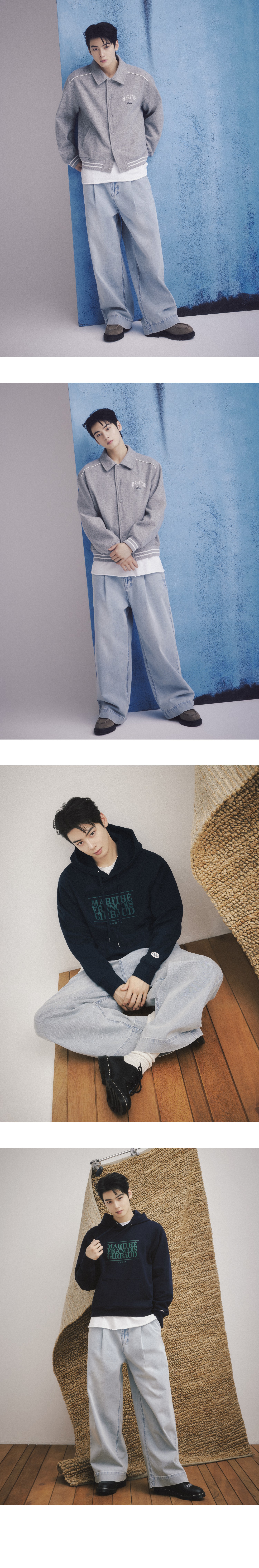 【MARITHE】W LOW-WAIST TUCK WIDE DENIM PANTS M LOW-WAIST TUCK WIDE DENIM PANTS light blue - MARITHE