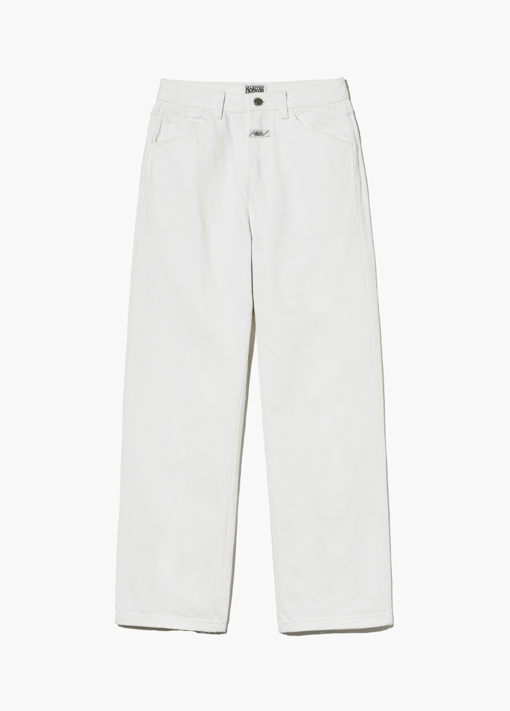 デニム・ジーパン Marithe + Francois Girbaud W HIGH STRAIGHT DENIM PANTS white W HIGH STRAIGHT DENIM PANTS white - MARITHE FRANCOIS GIRBAUD
