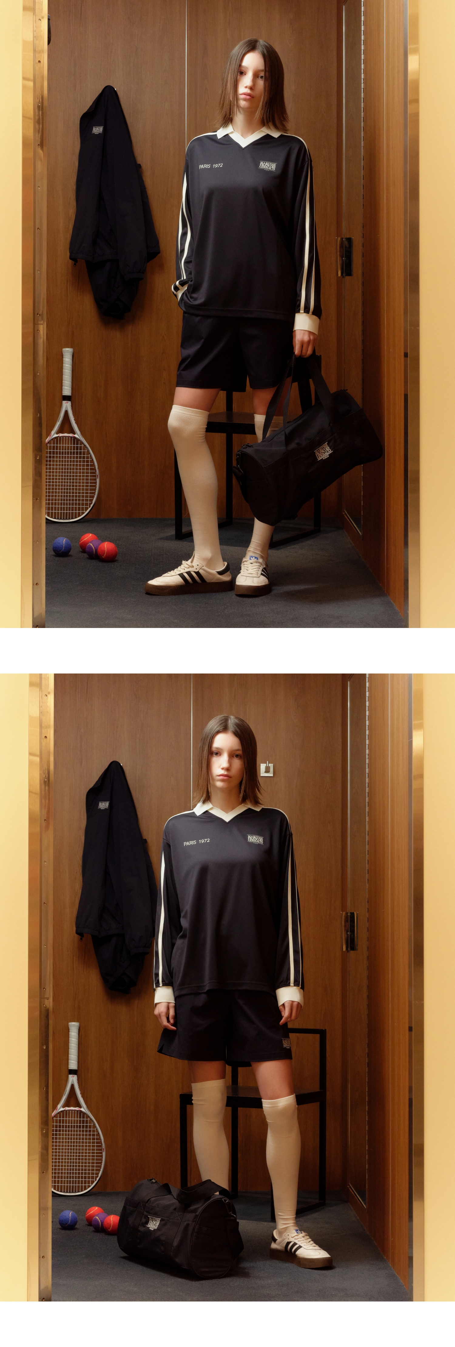 【Marithe+Francois Girbaud】MOUVEMENT FOOTBALL JERSEY MOUVEMENT FOOTBALL JERSEY dark navy - MARITHE FRANCOIS GIRBAUD
