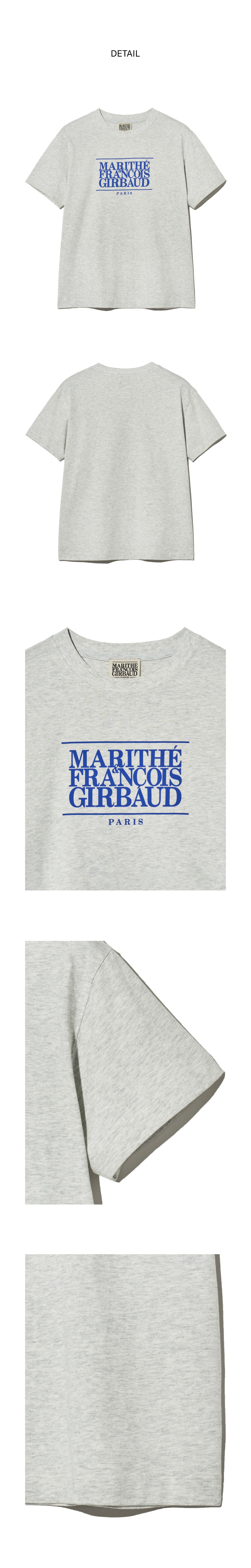 ★Marithe + Francois Girbaud★ CLASSIC LOGO TEE light heathe CLASSIC LOGO TEE light heather gray - MARITHÉ+FRANҪOIS GIRBAUD