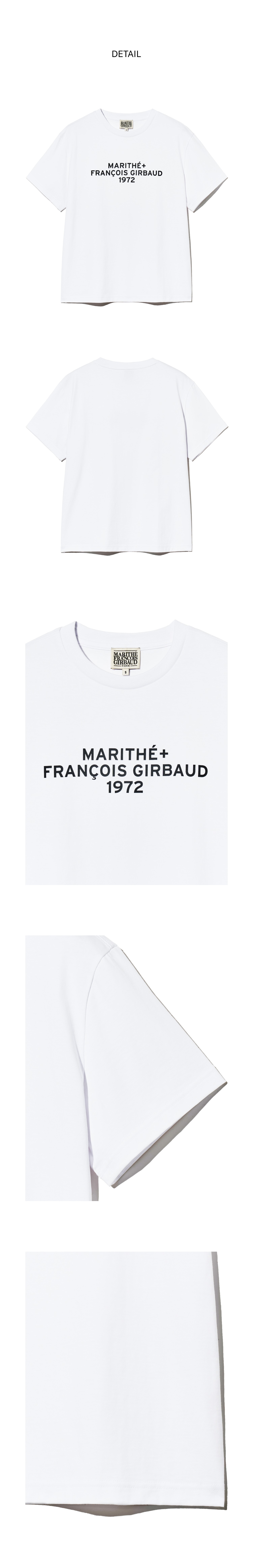 Tシャツ・カットソー Marithe + Francois Girbaud LETTERING LOGO OVERSIZED TEE whit LETTERING LOGO OVERSIZED TEE white - MARITHE FRANCOIS GIRBAUD
