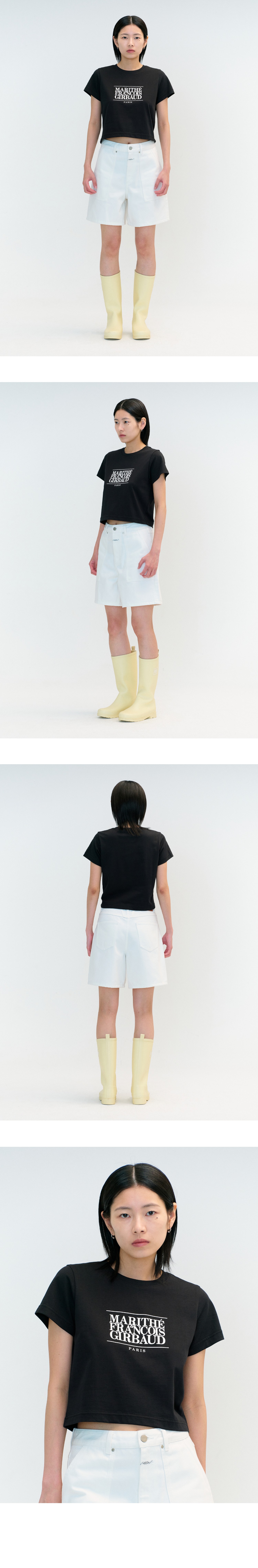 MARITHÉ FRANÇOIS GIRBAUD W CLASSIC LOGO CROP TEE | WY Store