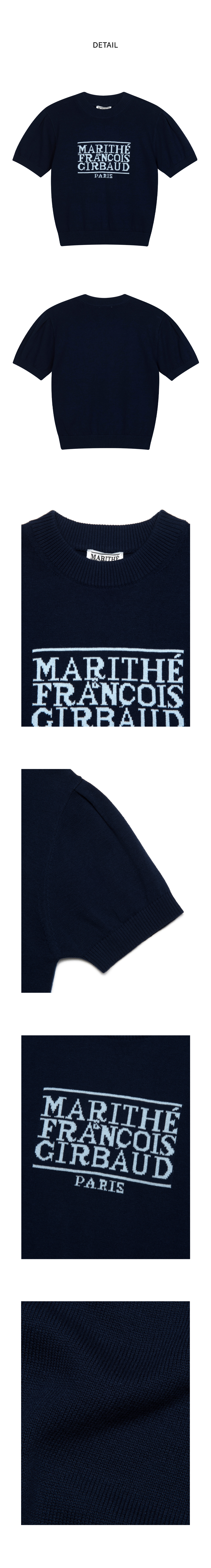 W CLASSIC LOGO HALF KNIT navy - MARITHE FRANCOIS GIRBAUD
