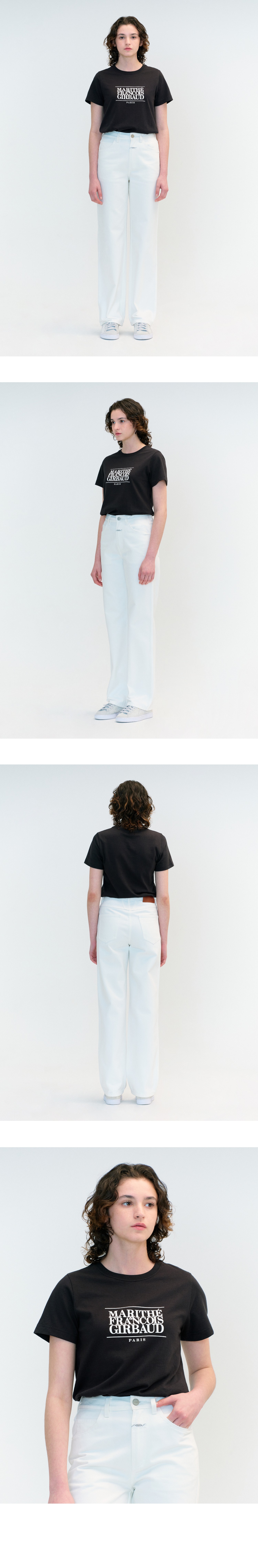 ★Marithe + Francois Girbaud★ W SMALL CLASSIC LOGO TEE blac CLASSIC LOGO TEE black - MARITHÉ+FRANҪOIS GIRBAUD