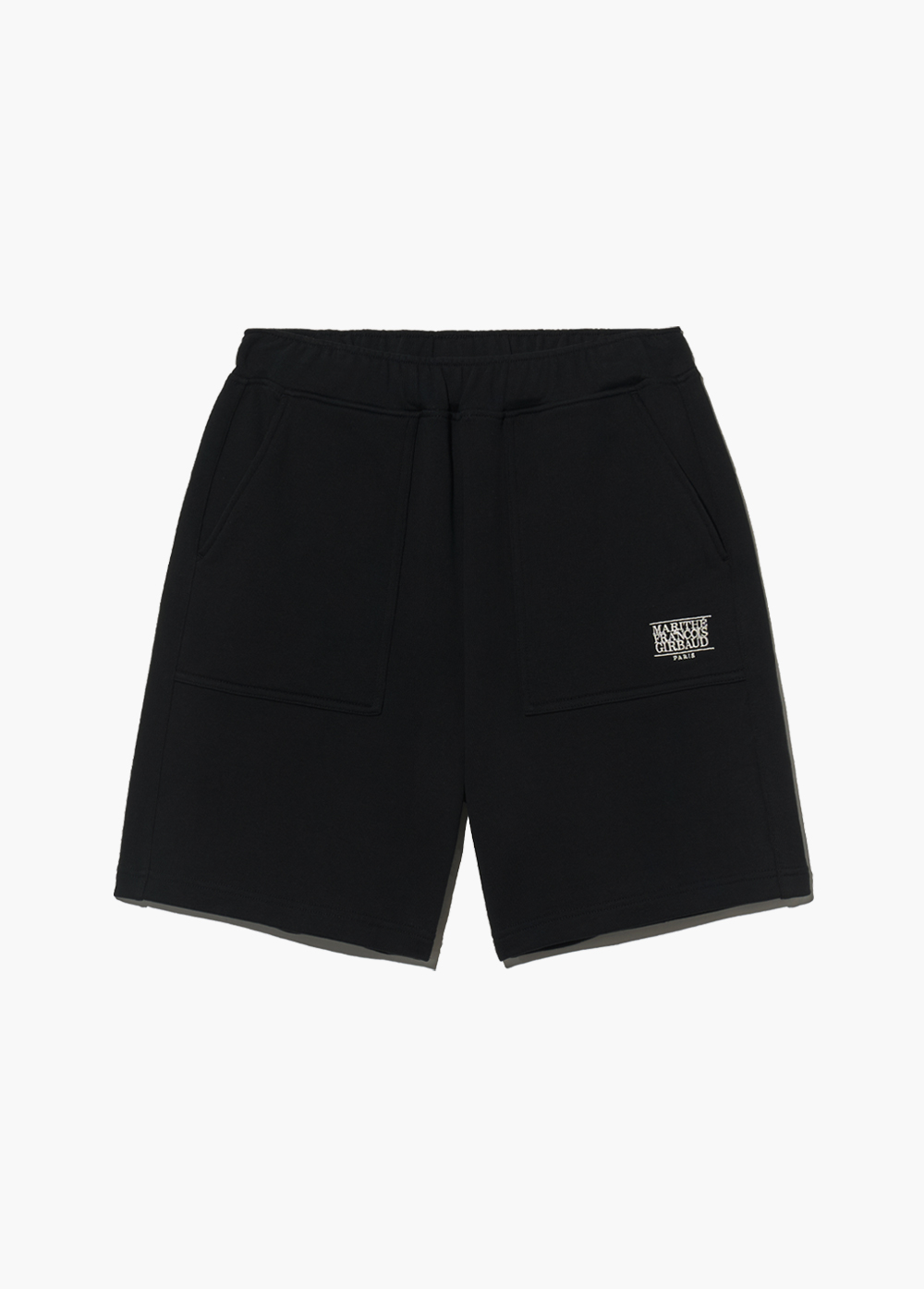ショートパンツ Marithe + Francois Girbaud W BASIC SWEAT SHORTS light heathe CLASSIC LOGO SWEAT SHORTS black - MARITHE FRANCOIS GIRBAUD