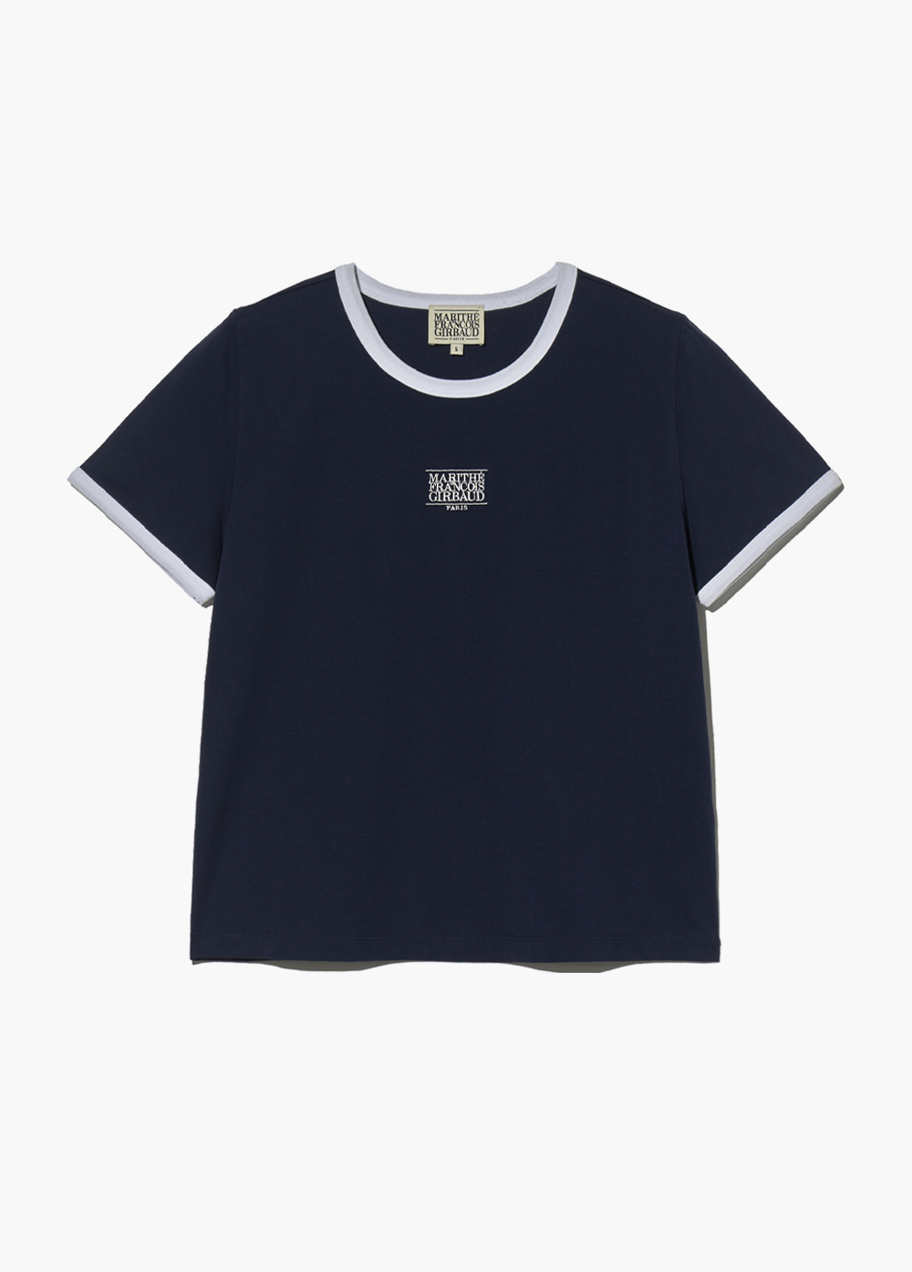 ★Marithe + Francois Girbaud★ W CLASSIC LOGO TEE navy W CLASSIC LOGO CROP TEE navy - MARITHE FRANCOIS GIRBAUD