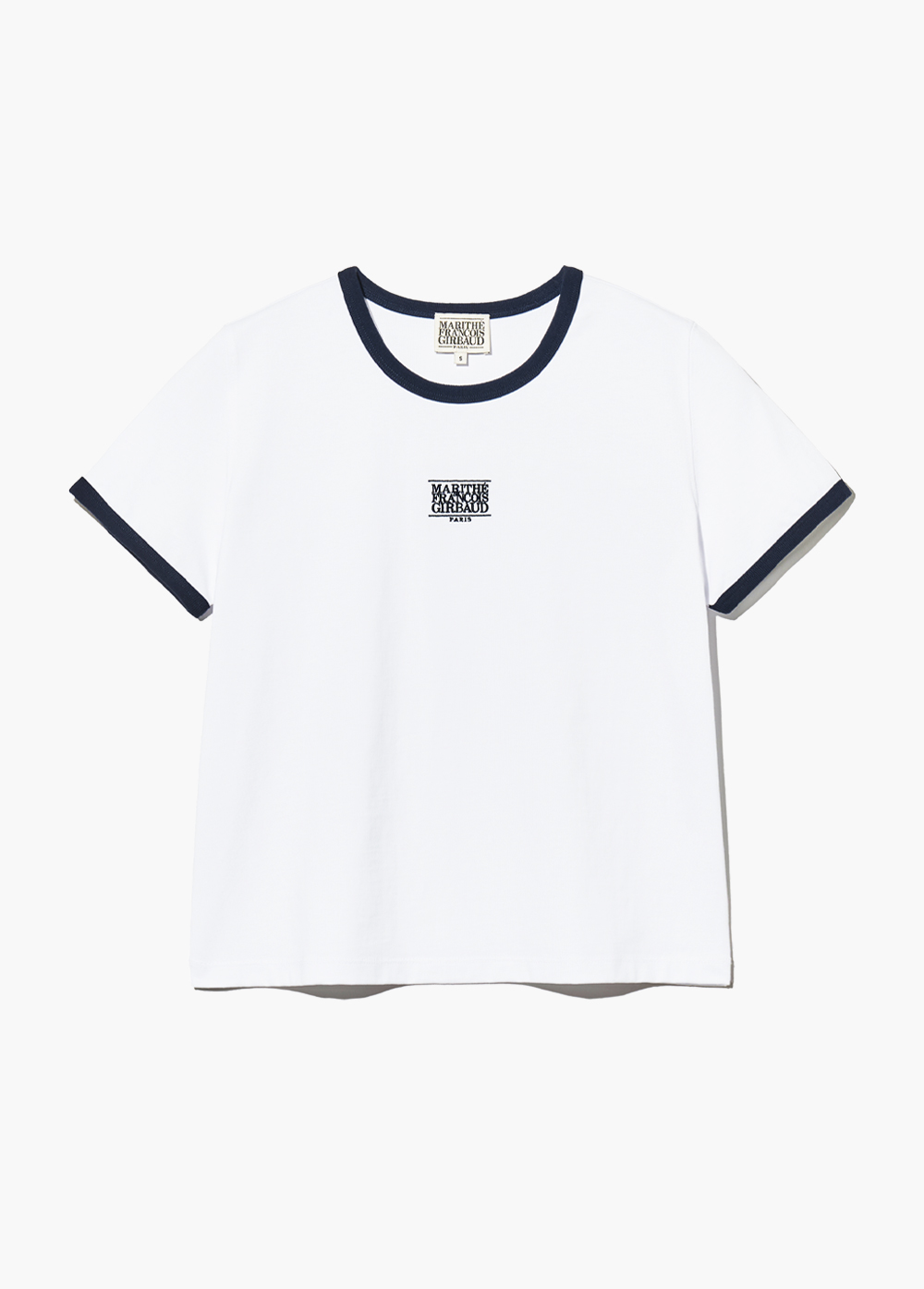 W CLASSIC LOGO RINGER TEE white - MARITHE FRANCOIS GIRBAUD