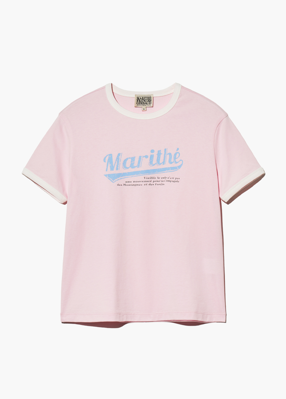 ★Marithe + Francois Girbaud★ VINTAGE BASEBALL RINGER TEE l W VINTAGE BASEBALL RINGER TEE pink - MARITHE FRANCOIS GIRBAUD