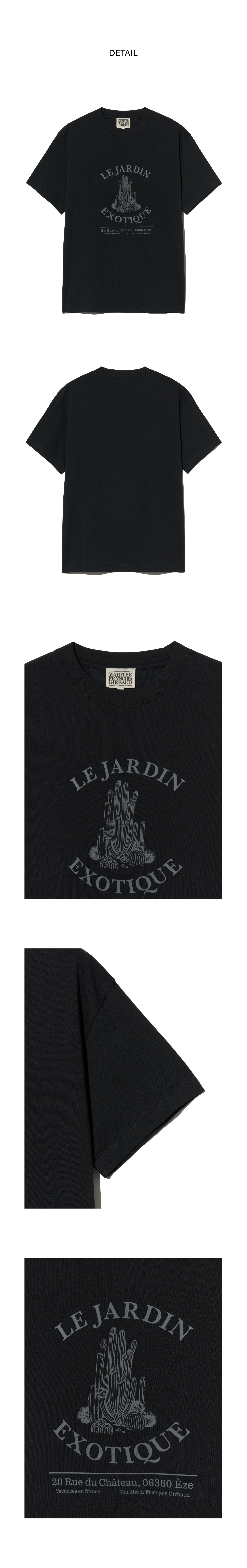 MARITHE◆CACTUS GRAPHIC HALF TEE 韓国人気 CACTUS GRAPHIC HALF TEE black - 감도 깊은 취향 셀렉트샵 29CM