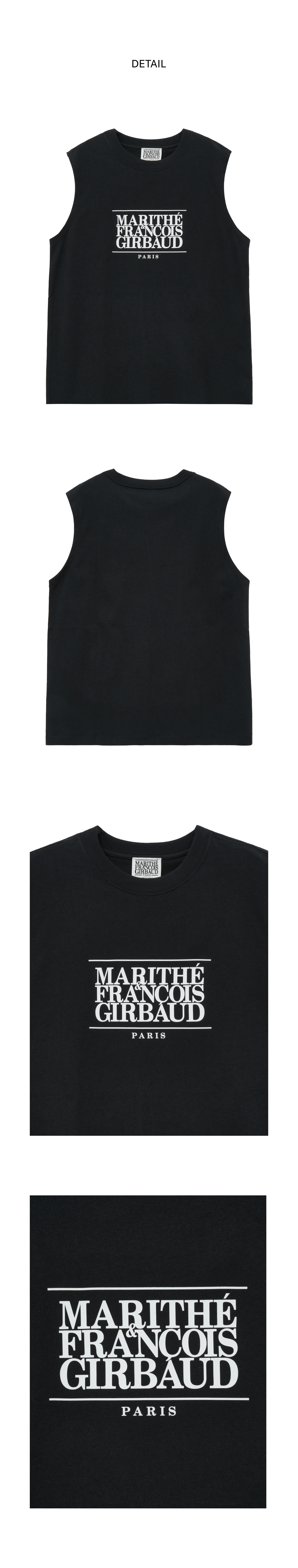 【Marithe+Francois Girbaud】送料込み CLASSIC LOGO SLEEVELESS CLASSIC LOGO SLEEVELESS black - MARITHE FRANCOIS GIRBAUD