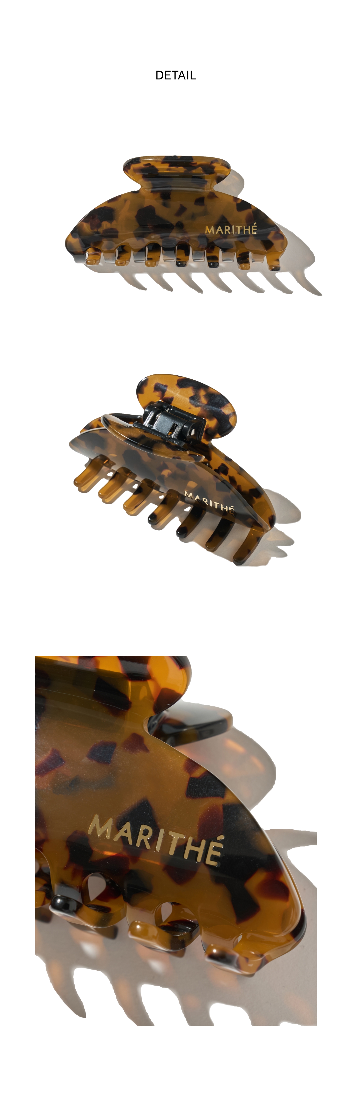 REGULAR LOGO HAIR CLIP brown - MARITHE FRANCOIS GIRBAUD