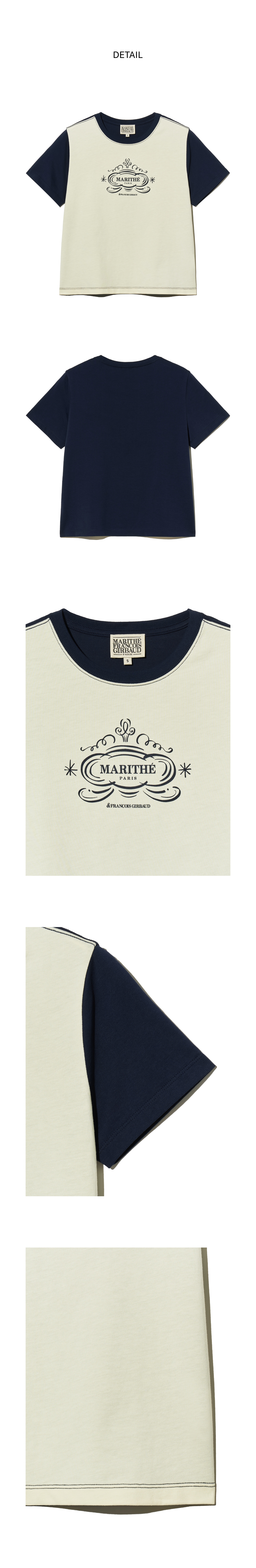 W CONTRAST GRAPHIC TEE - 2 COLORS NAVY