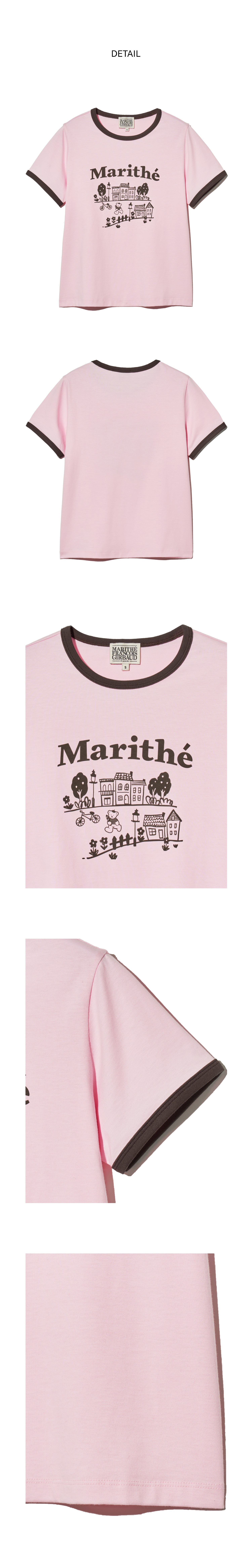 ★Marithe + Francois Girbaud★ W DOODLE HOUSE GRAPHIC RINGER M 사이즈 6/26 예약발송] W DOODLE HOUSE GRAPHIC RINGER TEE