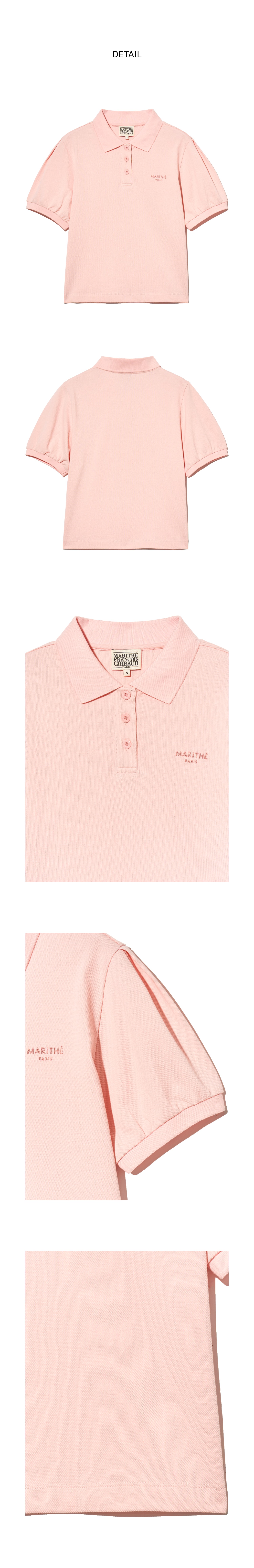 ★Marithe + Francois Girbaud★ W PIQUE PUFF SLEEVE TEE white W PIQUE PUFF SLEEVE TEE pink - MARITHE FRANCOIS GIRBAUD