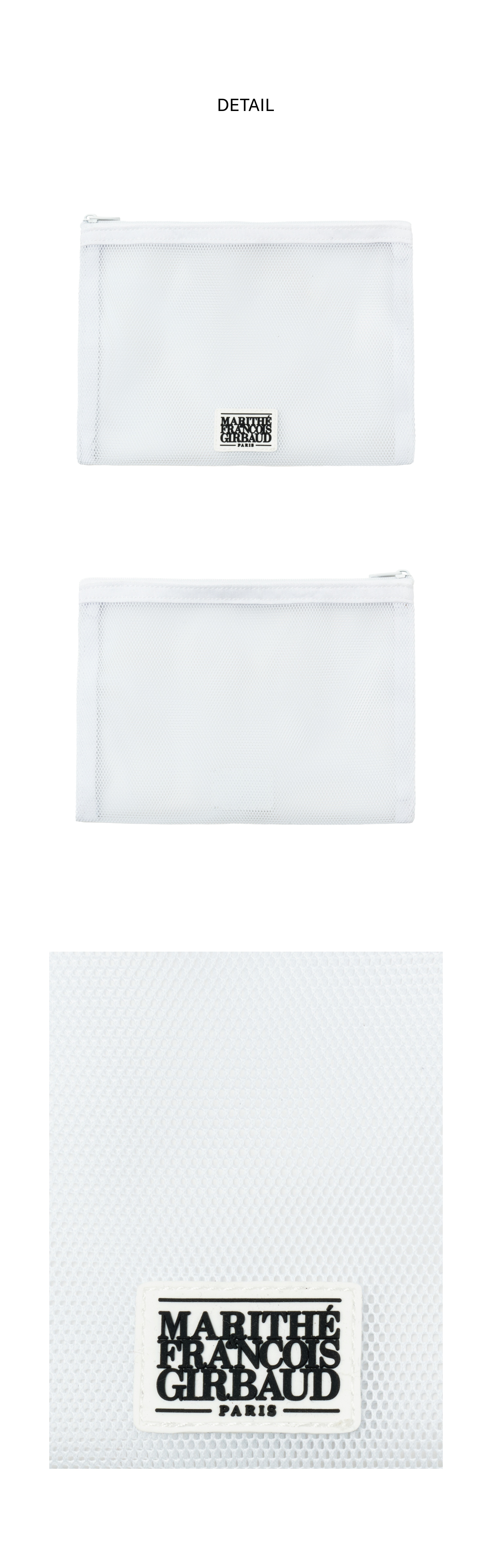 CLASSIC LOGO MESH POUCH - 2 COLORS WHITE