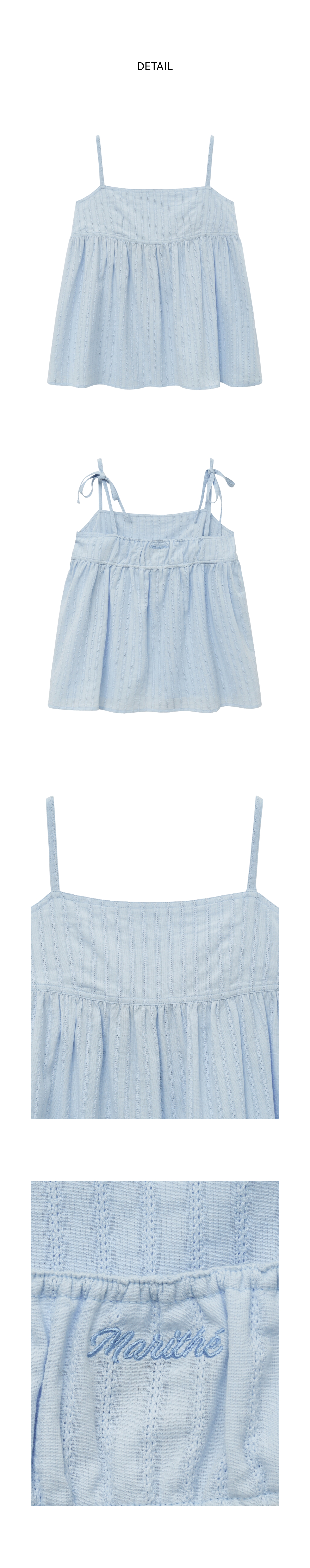W CAMISOLE VOLUME BLOUSE - 3 COLORS BLUE
