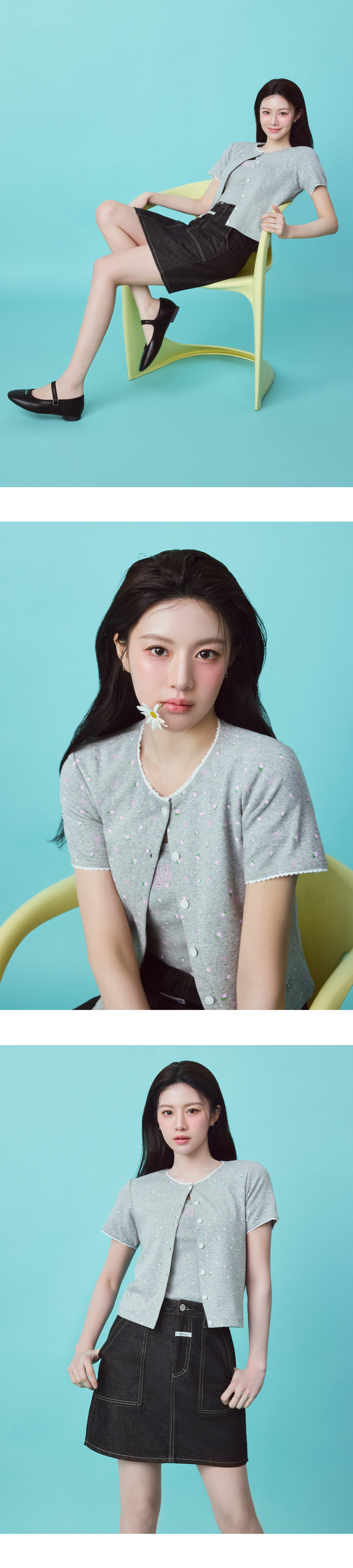 Marithe Francois Girbaud W FLOWER SHORT SLEEVE TEE mela