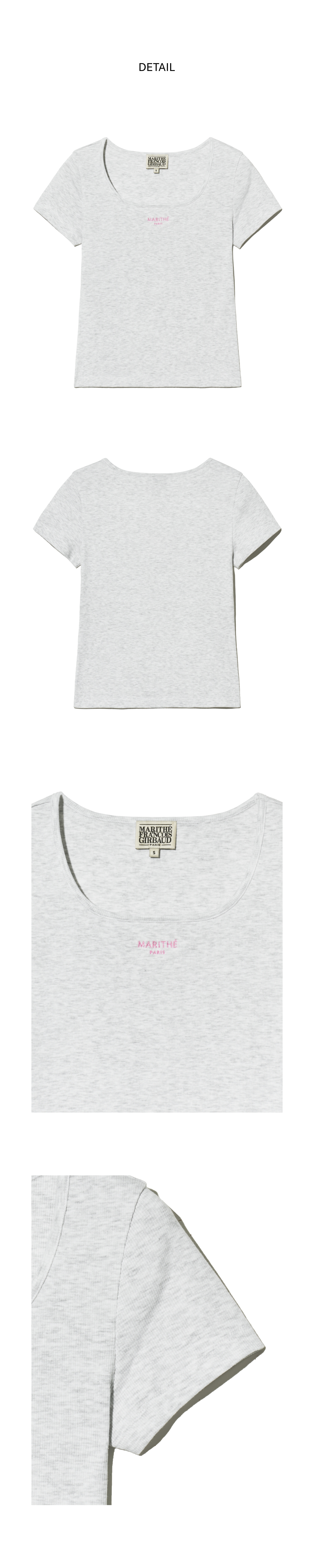 Marithe Francois Girbaud W SLIM FIT SQUARE NECK TEE lig
