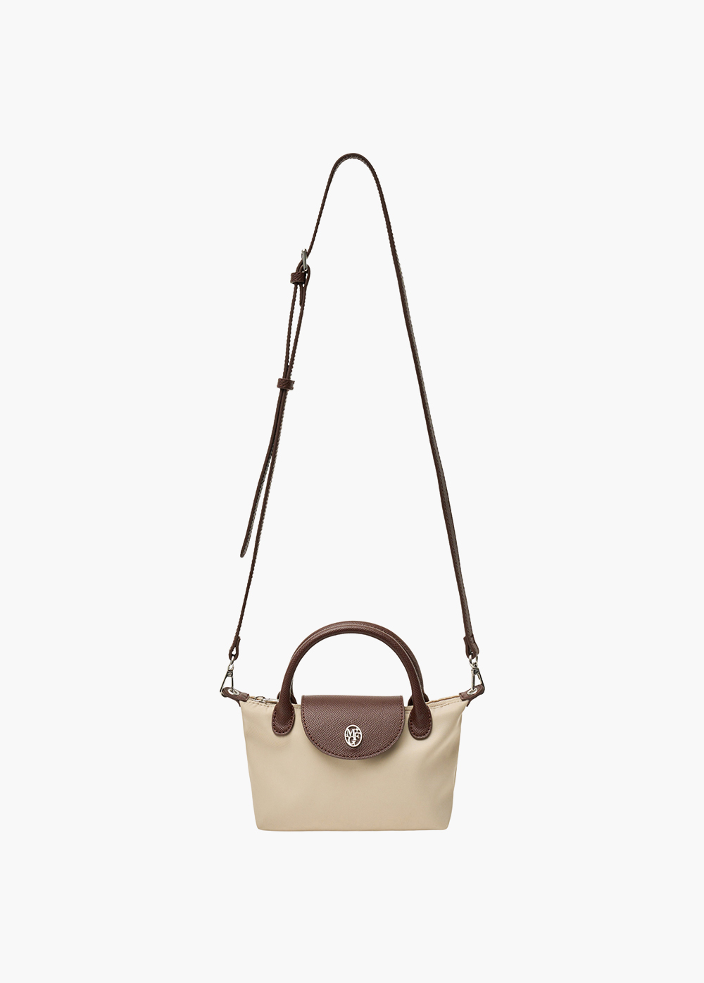 Marithe☆25SS CIRCLE LOGO MINI TOTE BAG (3color) CIRCLE LOGO MINI TOTE BAG light beige - MARITHE FRANCOIS GIRBAUD