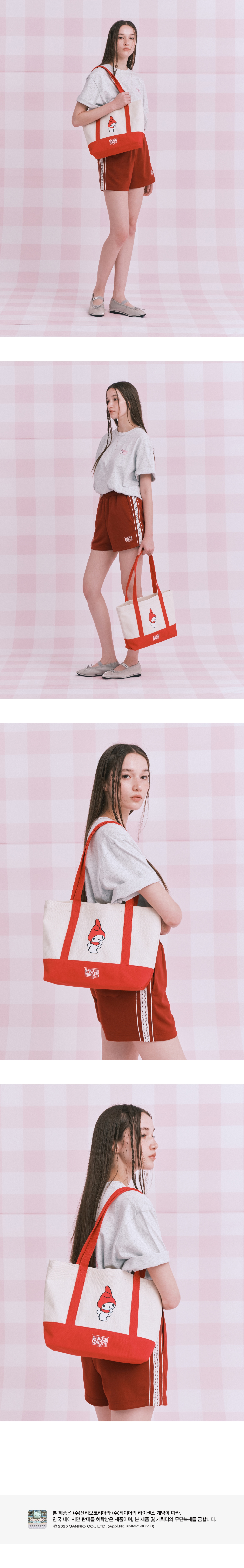 【MARITHE】人気★MARITHE X MY MELODY ショルダーバッグ MARITHE X MY MELODY CLASSIC LOGO CANVAS SHOULDER BAG red