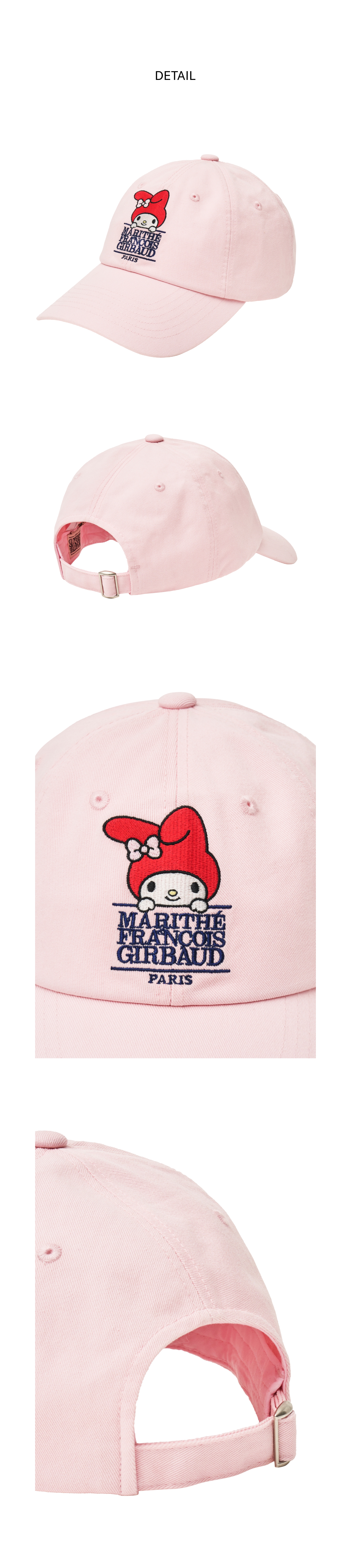 MARITHE★MARITHE X MY MELODY CLASSIC LOGO CAP MARITHE X MY MELODY CLASSIC LOGO CAP ivory - MARITHE