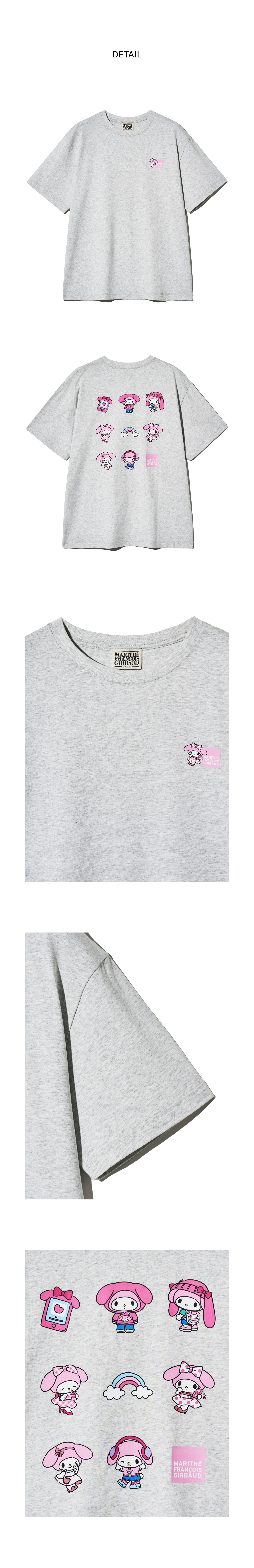 Marithe Francois Girbaud X MY MELODY W OVER FIT TEE lig