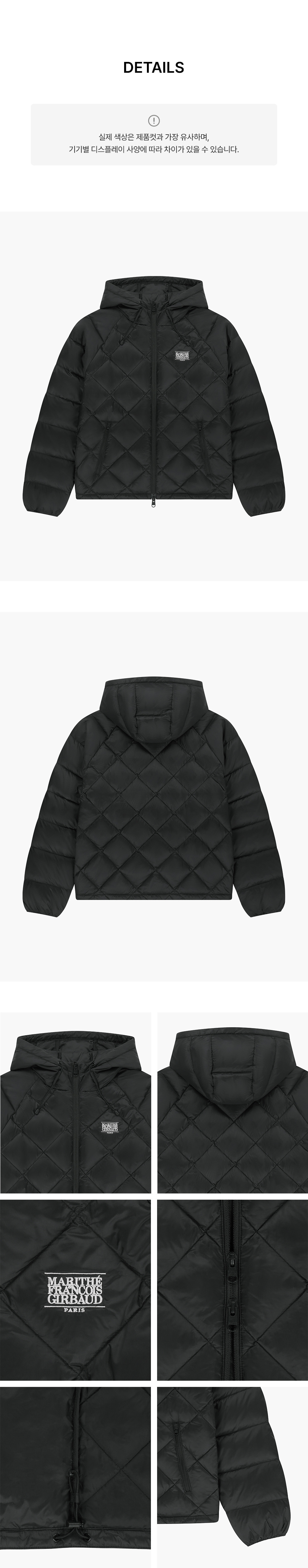 W HOODED LIGHTWEIGHT DOWN JACKET - 3 COLORS BLACK