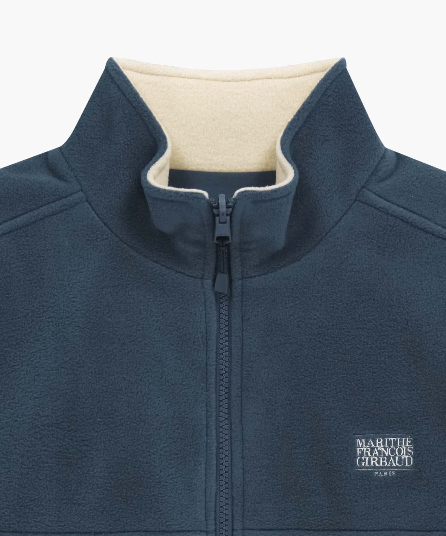 CLASSIC LOGO REVERSIBLE FLEECE JACKET cream - MARITHÉ+FRANҪOIS GIRBAUD