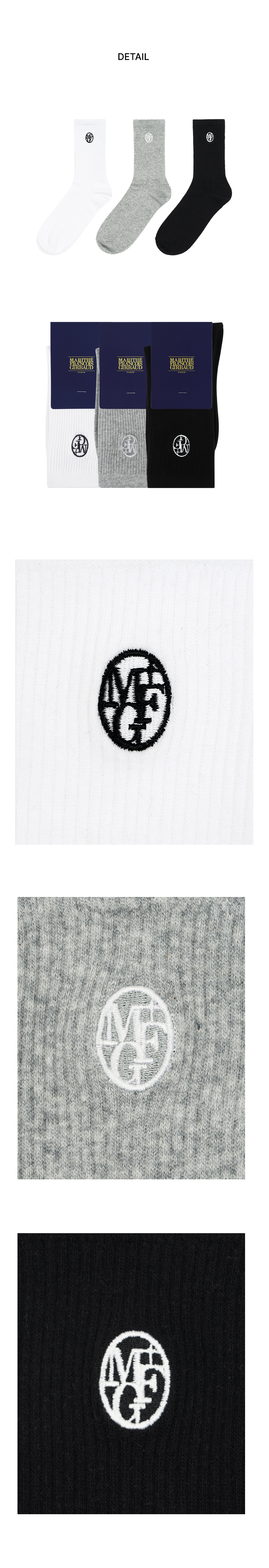 CIRCLE LOGO SOCKS 3PACK - 3 COLORS MULTI