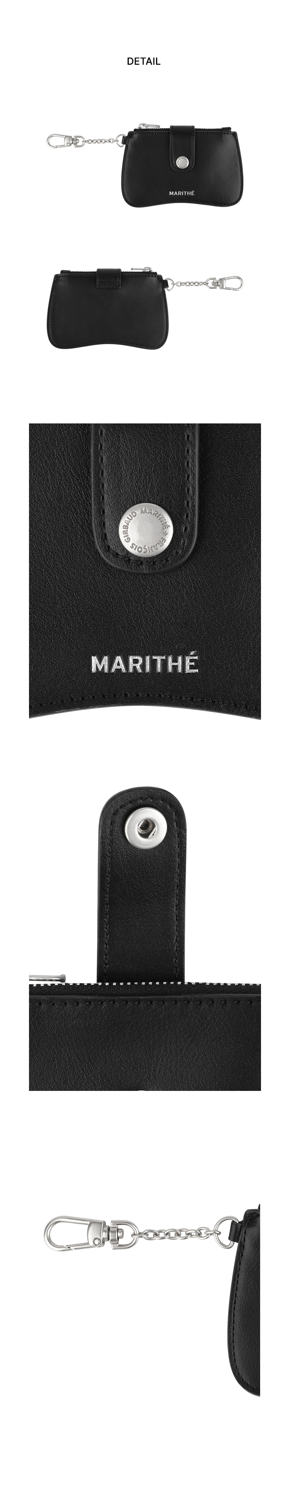REGULAR LOGO PEANUT KEYRING WALLET - 3 COLORS BLACK