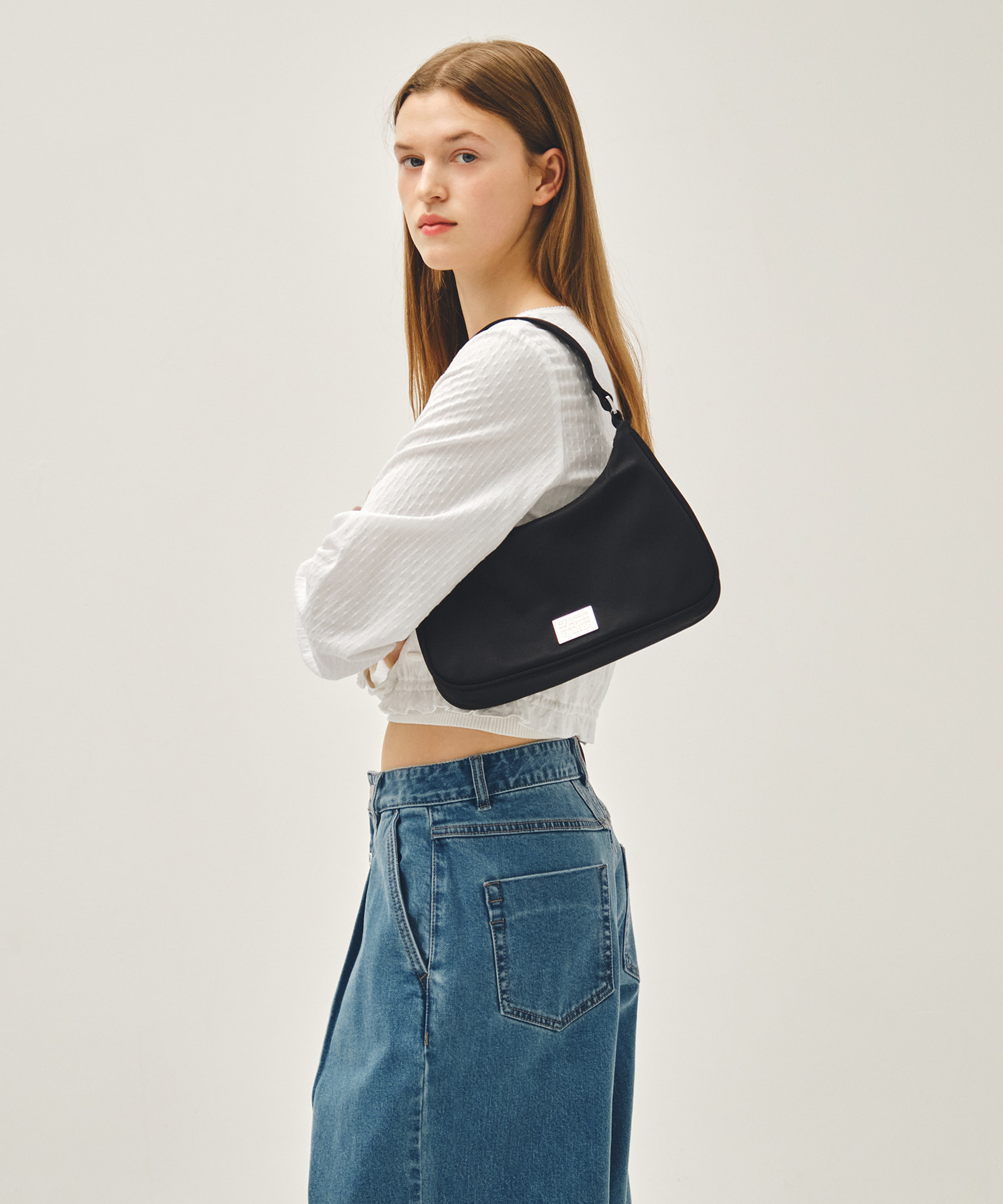 CLASSIC LOGO HOBO BAG black - MARITHÉ+FRANҪOIS GIRBAUD