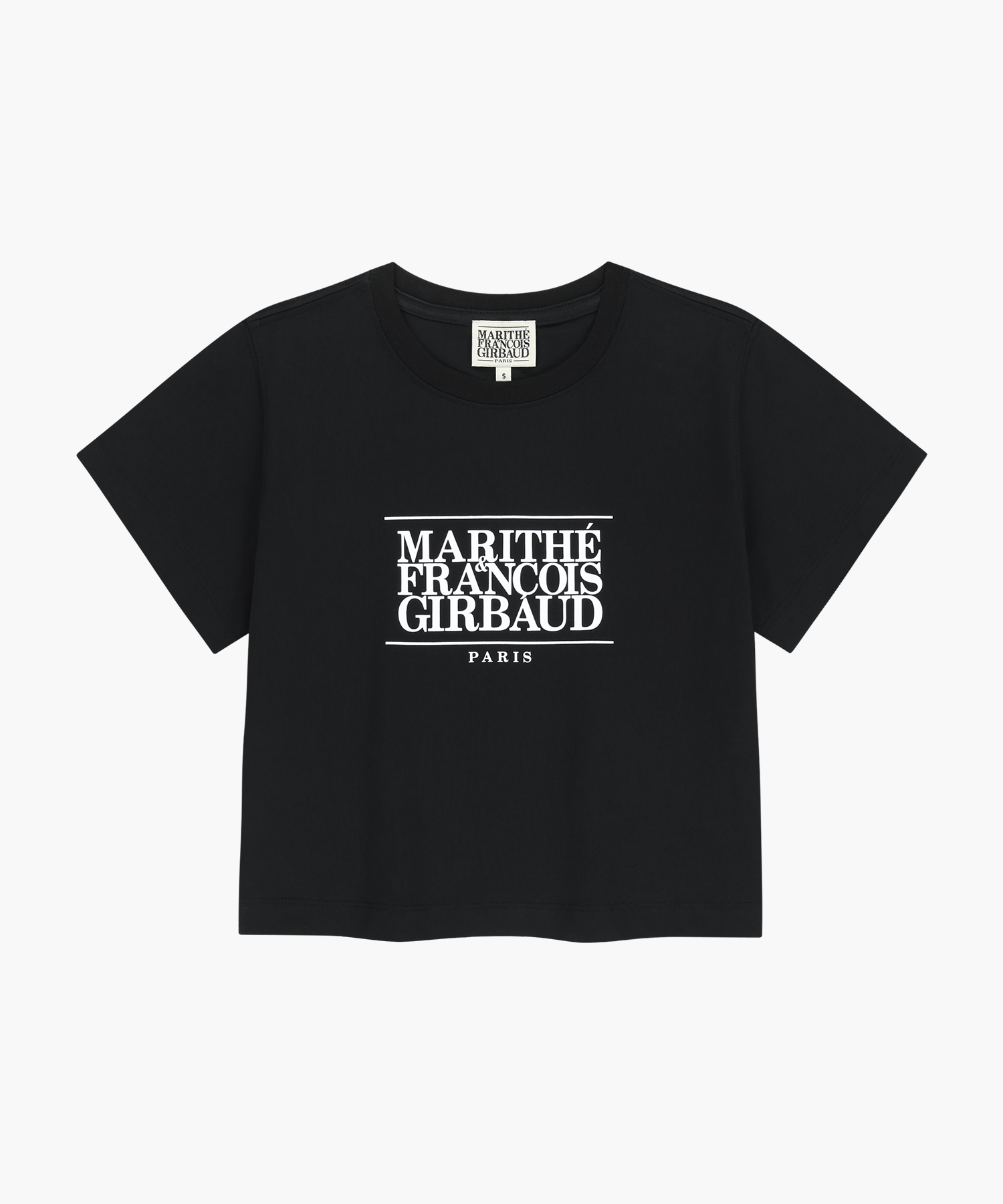 W CLASSIC LOGO CROP TEE black - MARITHÉ+FRANҪOIS GIRBAUD