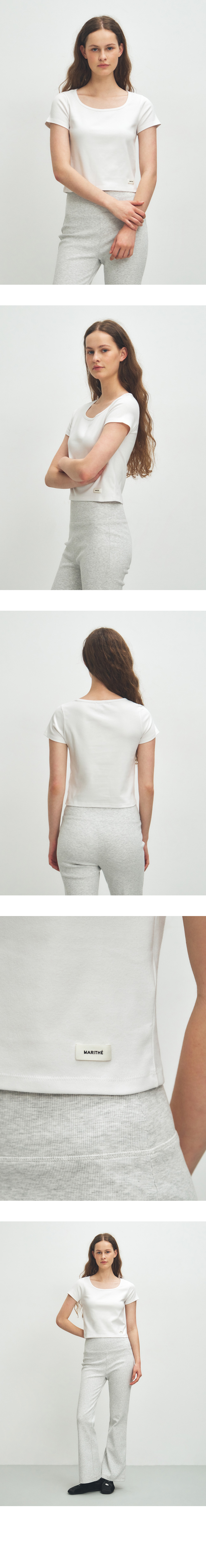 W BASIC CROP TEE - 4 COLORS WHITE