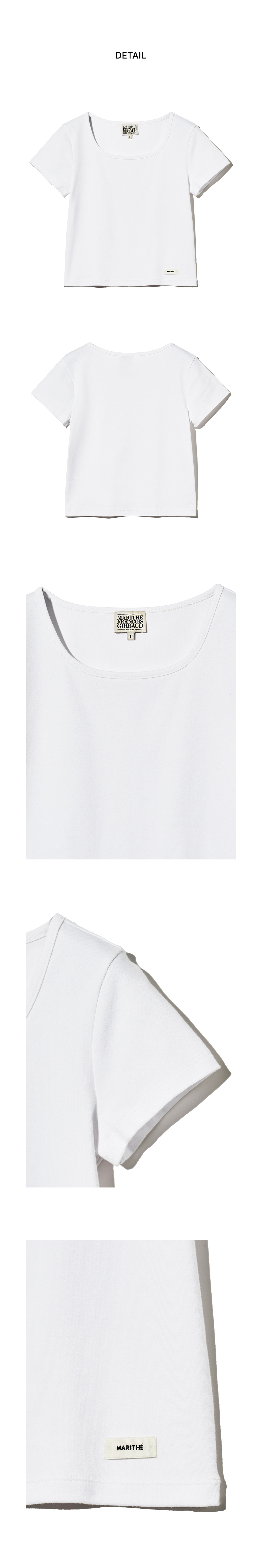 W BASIC CROP TEE - 4 COLORS WHITE