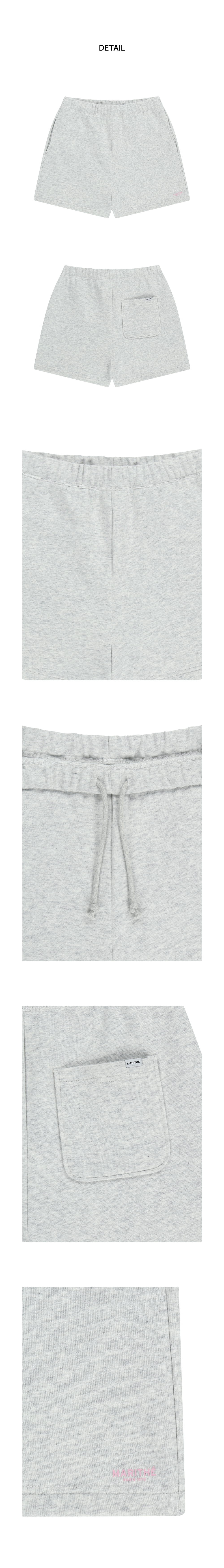 W REGULAR LOGO SWEAT SHORTS LIGHT HEATHER - 3 COLORS GREY