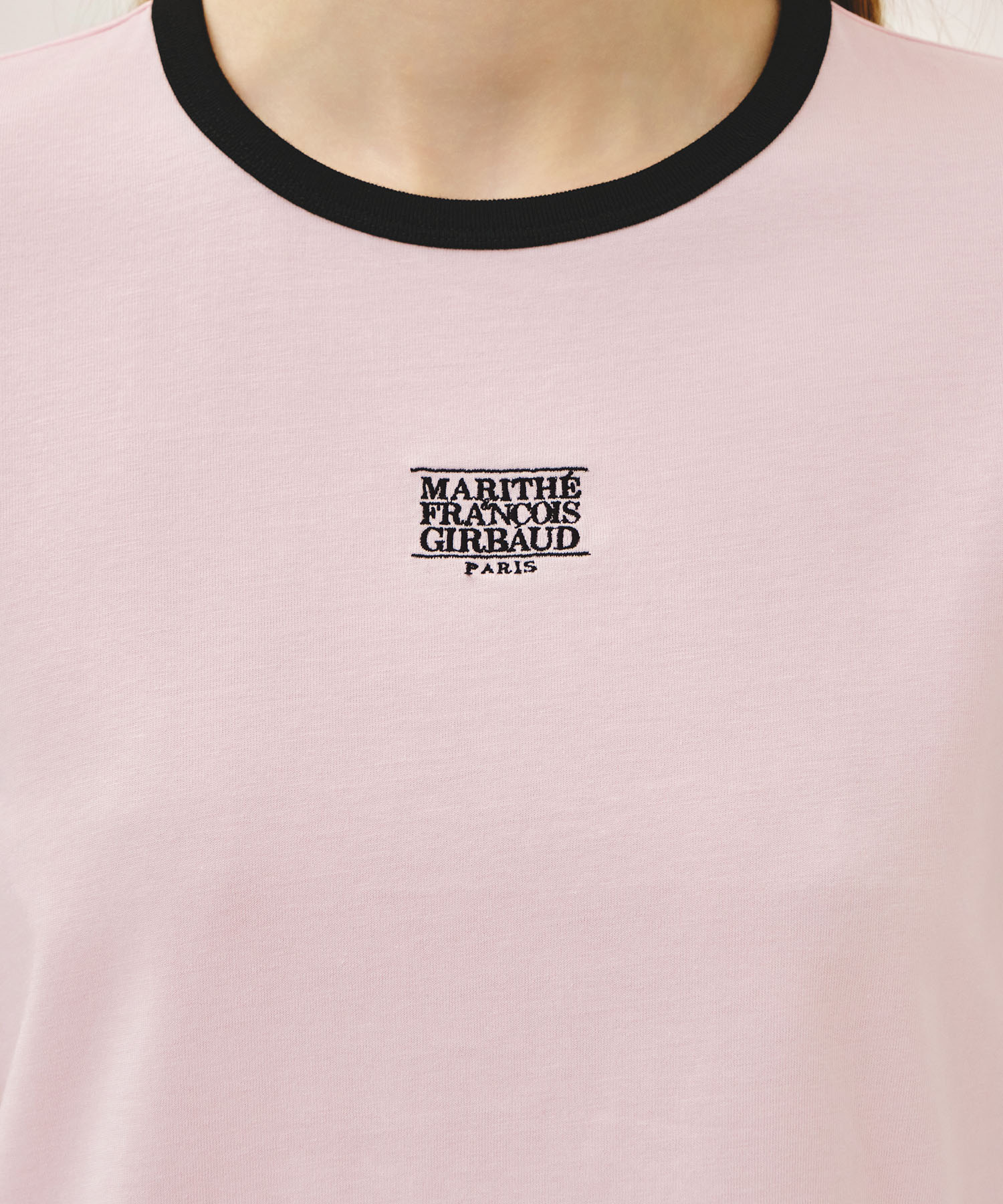 W CLASSIC LOGO RINGER TEE light pink - MARITHÉ+FRANҪOIS GIRBAUD