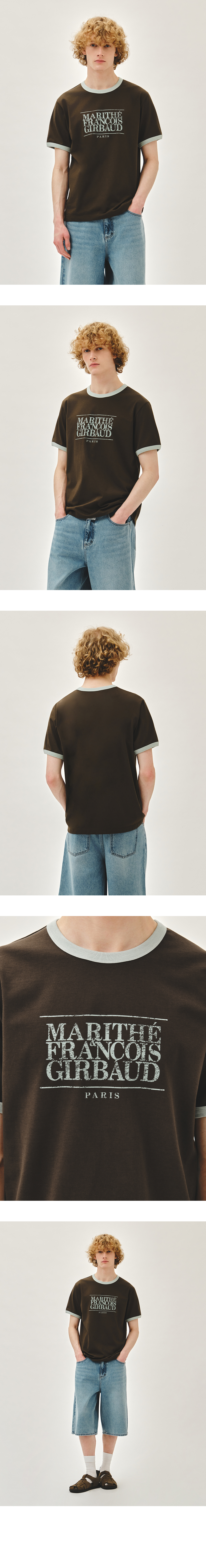 AEROCOOL CRACK CLASSIC LOGO RINGER TEE - 3 COLORS BROWN