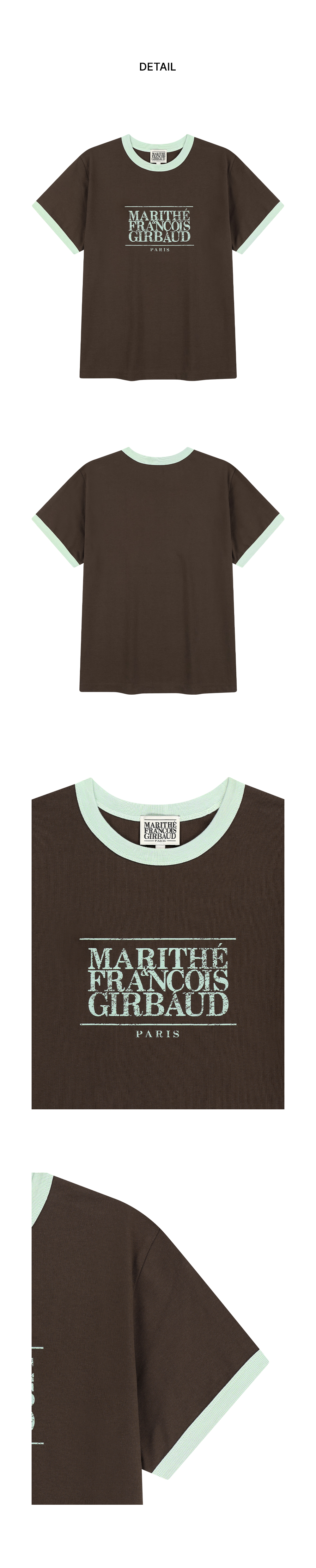 AEROCOOL CRACK CLASSIC LOGO RINGER TEE - 3 COLORS BROWN